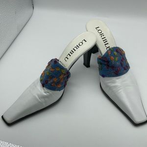 Loriblu never worn high heeled leather mules